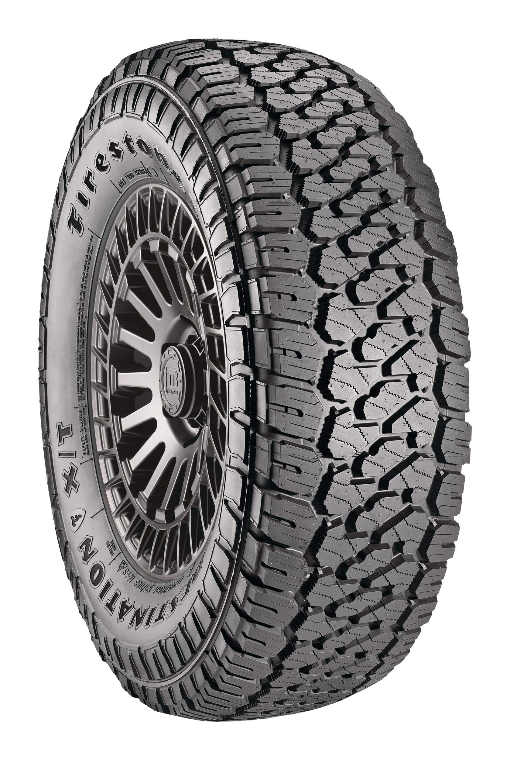 Firestone tire tread close-up